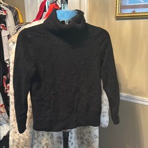 Lands' End Black Cowl Neck Sweater